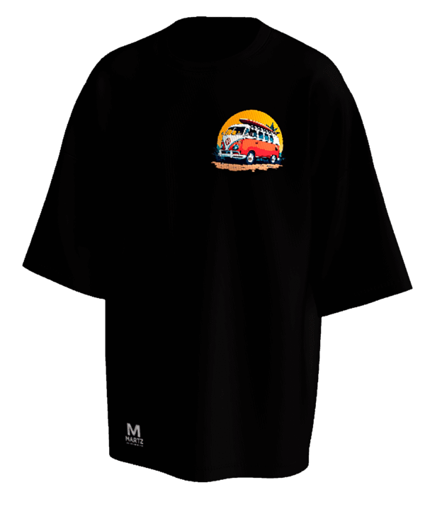 13 mockups remera negra kombi frente REMERA OVER COMBI