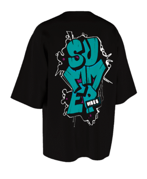 16 mockups remera negra summer vibes dorso REMERA OVER SUMMER VIBES