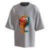 REMERA_OVER_MELTED_RUBIK_FRENTE REMERA OVER MELTED RUBIK