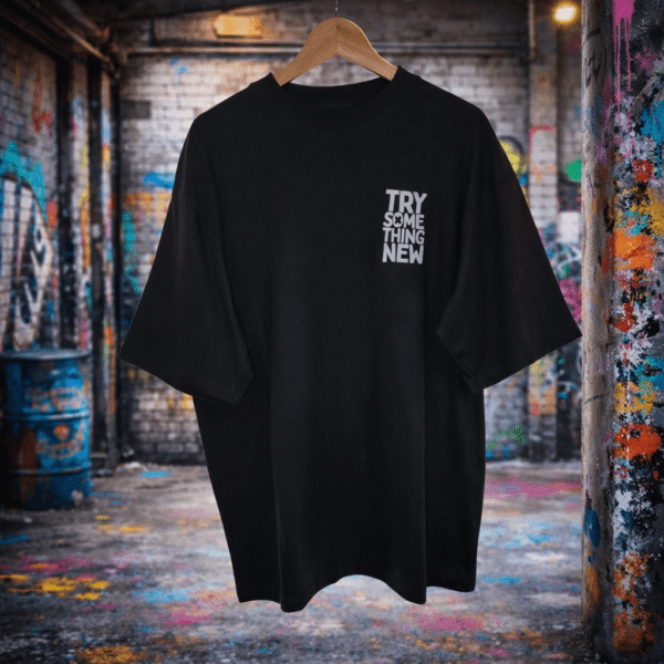 REMERA OVER TRY SOME THING NEW