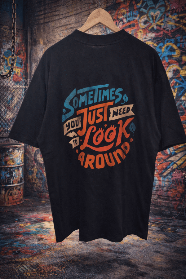 REMERA OVER SOMETIMES BLACK