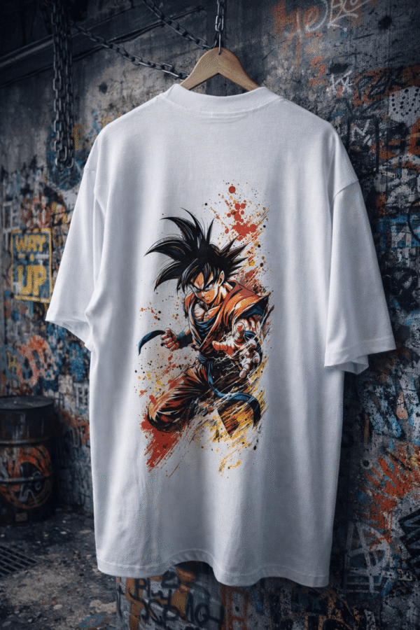 REMERA-OVER-DRAGON-BALL-GOKU-DORSO-REAL REMERA OVER DRAGON BALL GOKU