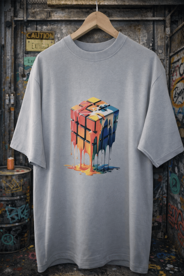 REMERA_OVER_MELTED_RUBIK_FRENTE_REAL REMERA OVER MELTED RUBIK